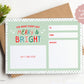 Merry And Bright Green Christmas Card