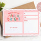 Merry And Bright Pink Christmas Card