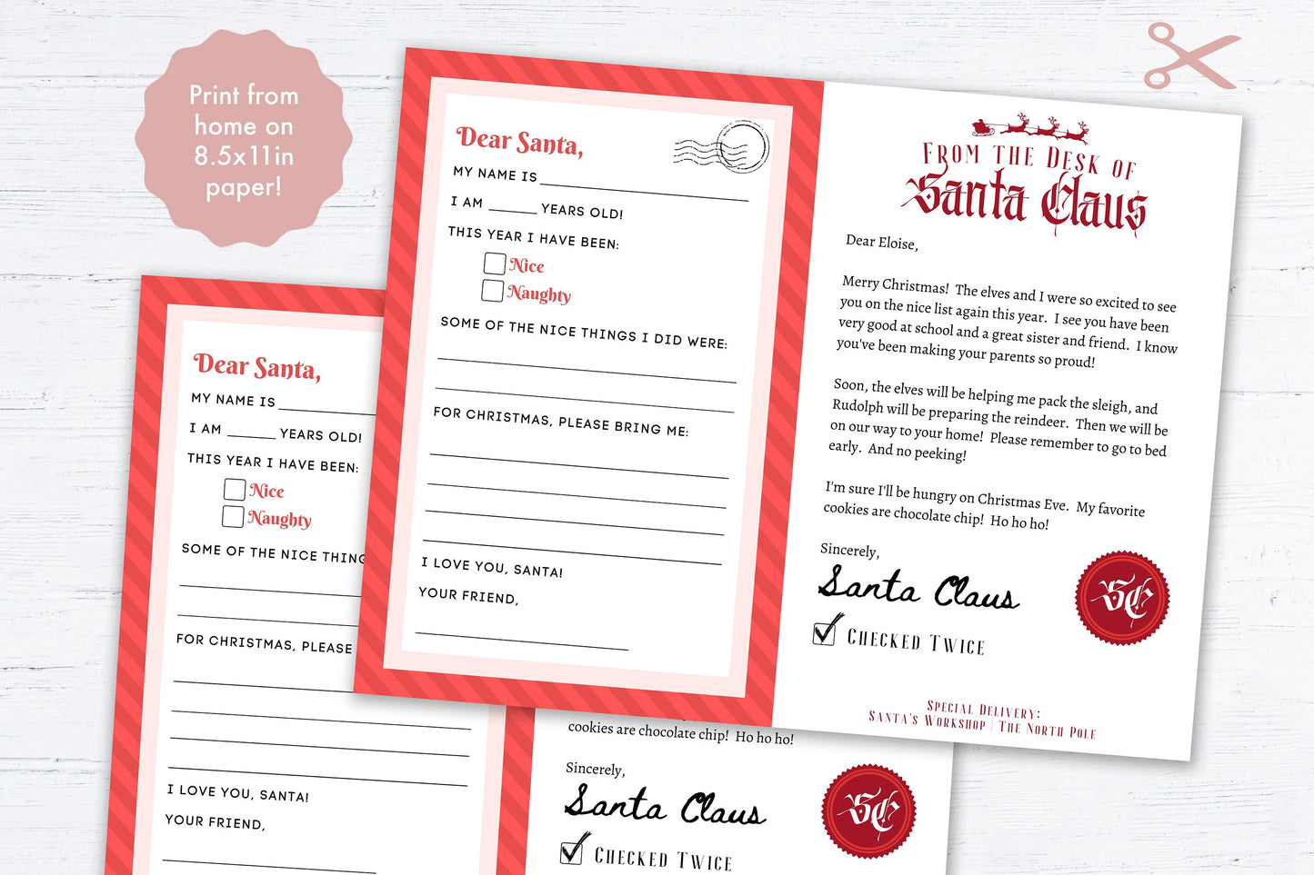 Letter to Santa Claus Template