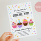 Cupcake Birthday Party Welcome Sign | Kids Party Decorations