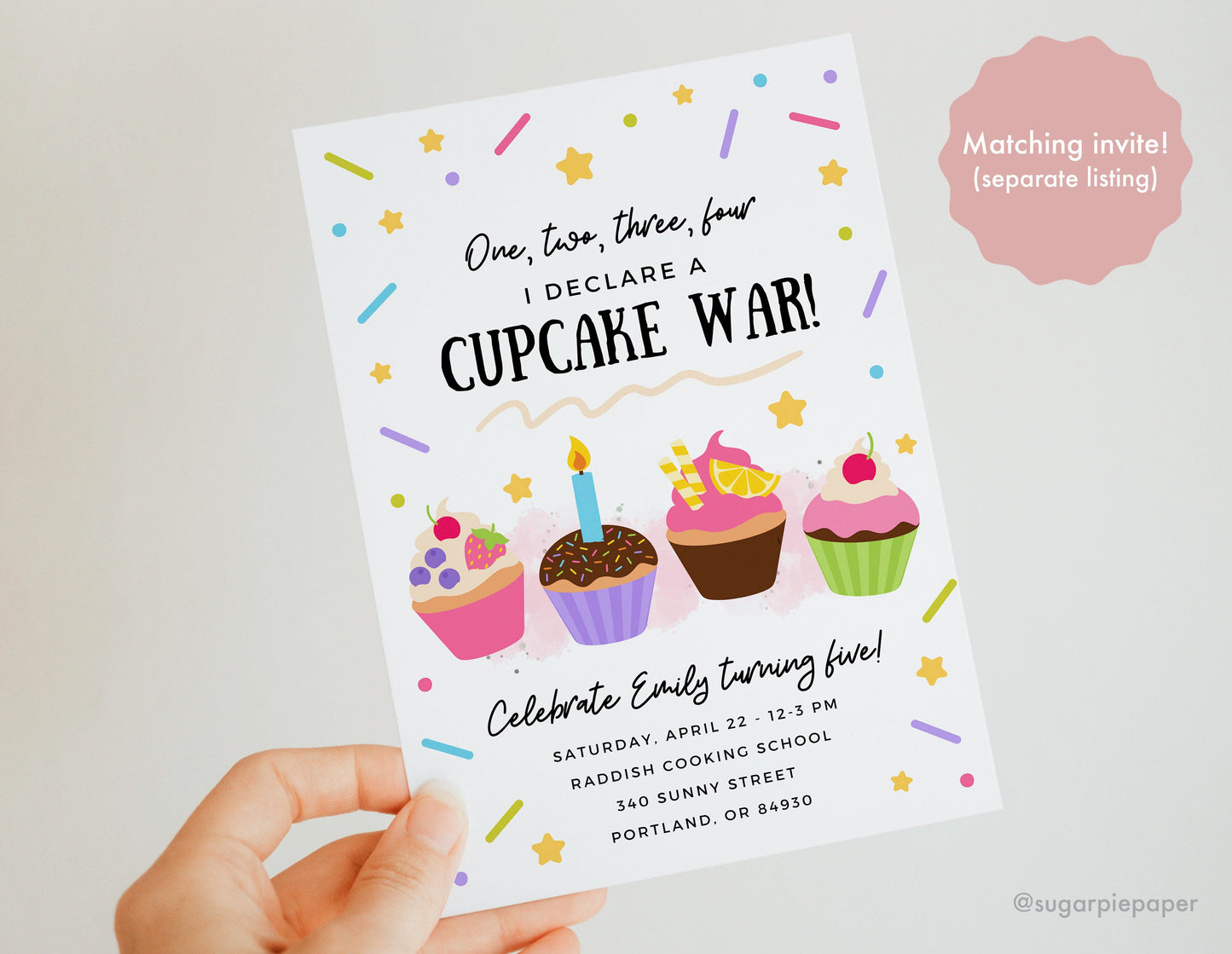 Cupcake Birthday Party Welcome Sign | Kids Party Decorations