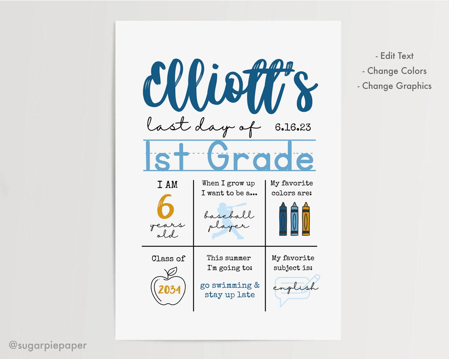 Last Day of School Sign - Printable Sign