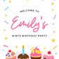 Cupcake Birthday Party Welcome Sign | Kids Party Decorations