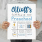 Last Day of Preschool Sign for Boy