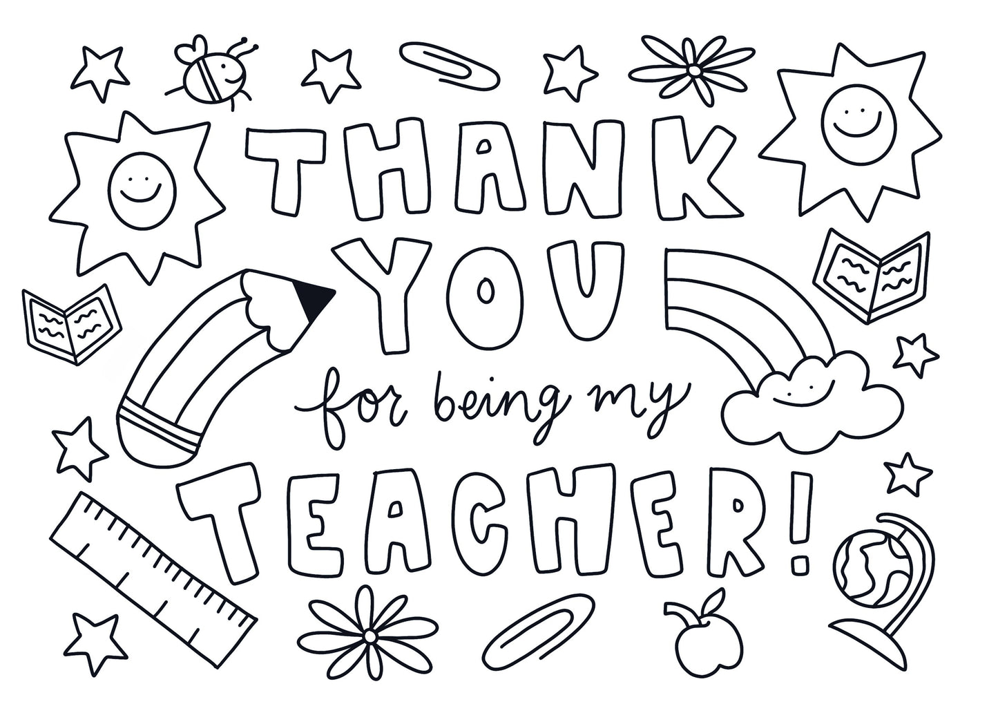 Teacher Thank You Card Printable