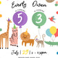 Party Animals Double Birthday Printable Invitation