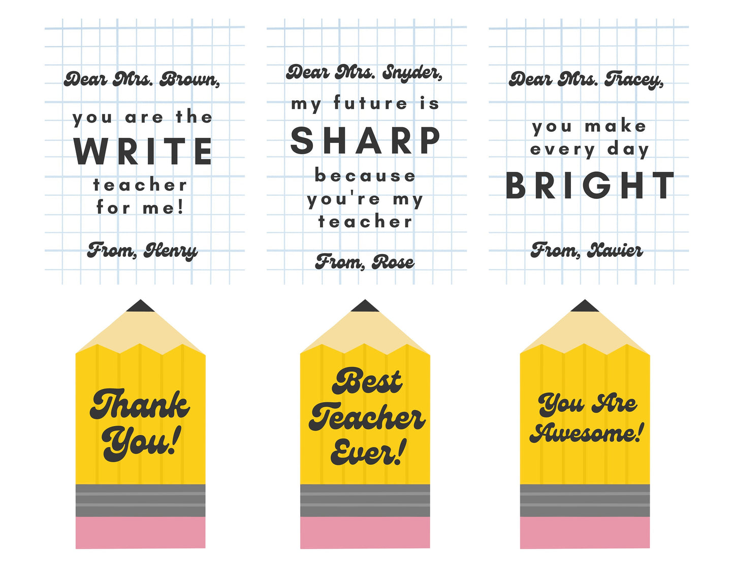 Teacher Appreciation Gift Tag | Write Teacher for Me