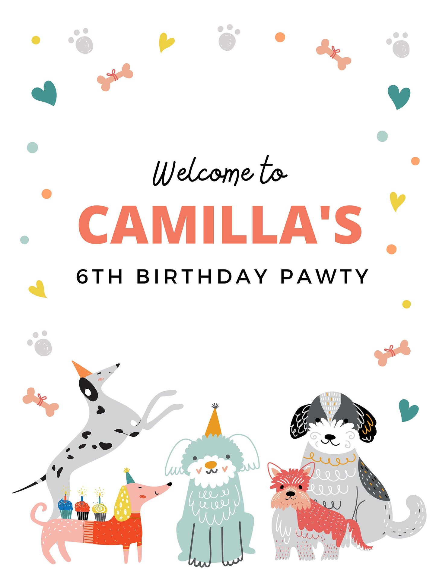 Puppy Birthday Party Sign | Kids Party Decorations