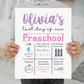 Last Day of Preschool Poster Girl