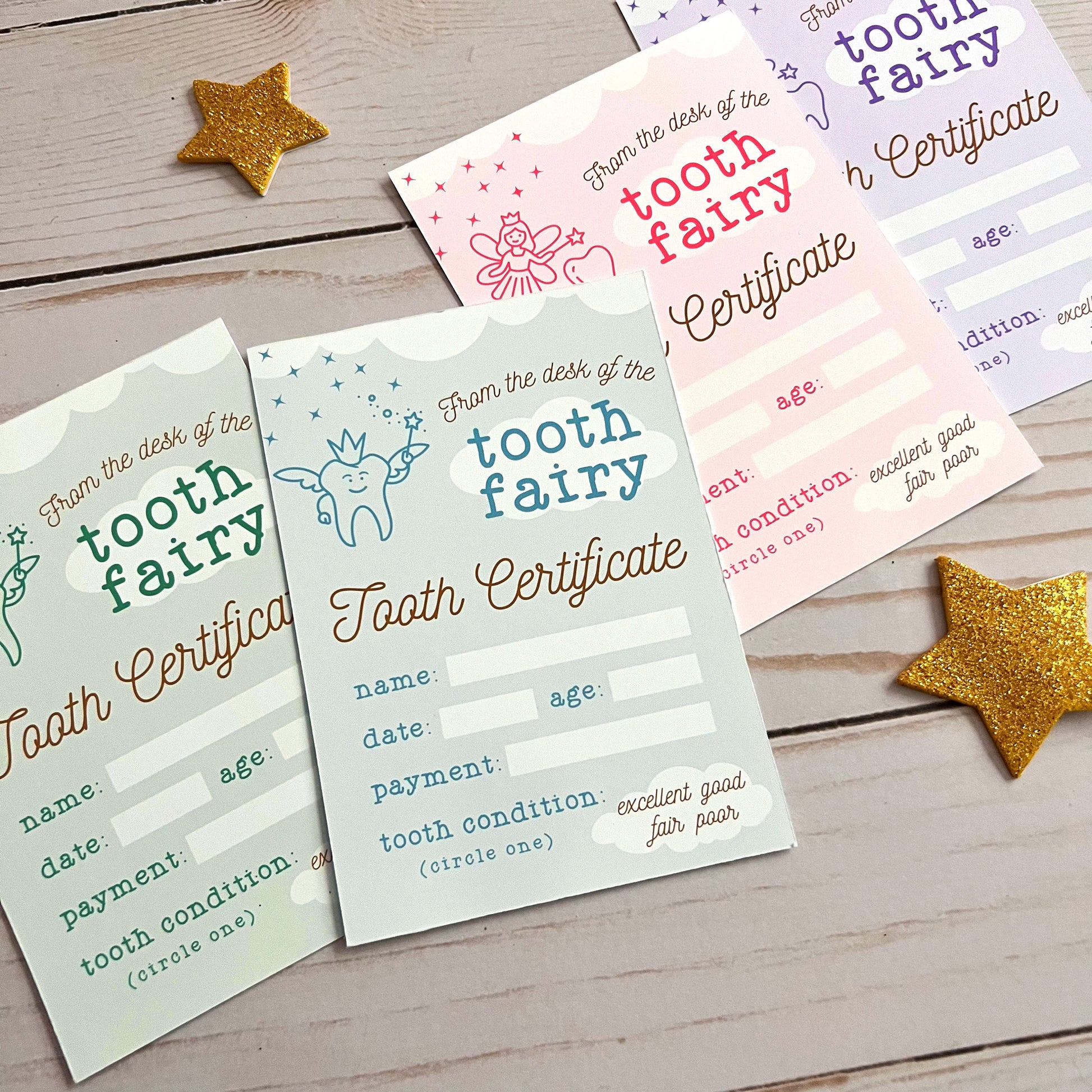 Blue Tooth Fairy Certificate